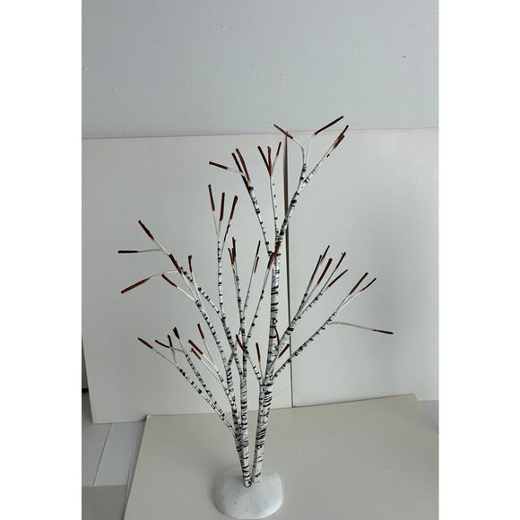 Dept. 56/Lemax Christmas Tree Three White Birch Snow Frosted Various Sizes - Picture 3 of 10